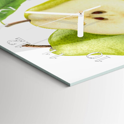 Square kitchen clock Pears