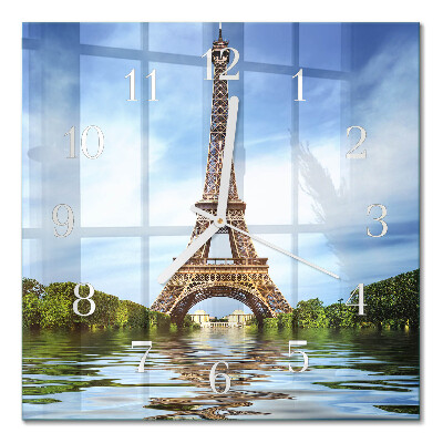 Square kitchen clock Eiffel tower
