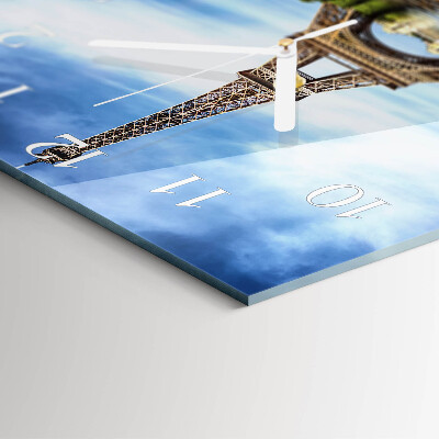 Square kitchen clock Eiffel tower