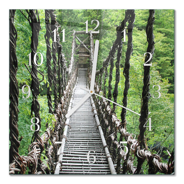 Square kitchen clock Suspension bridge