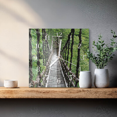 Square kitchen clock Suspension bridge