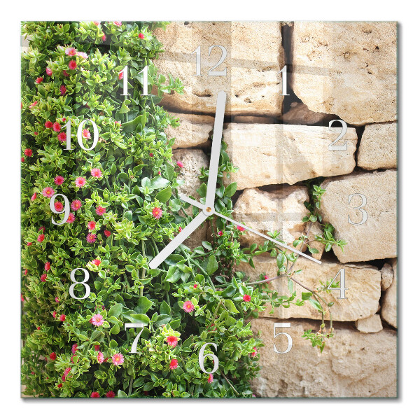 Glass clock square Stones of nature