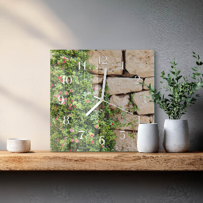 Glass clock square Stones of nature