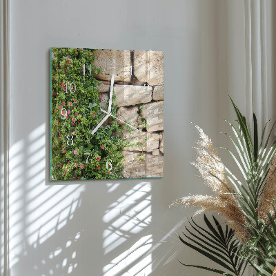 Glass clock square Stones of nature