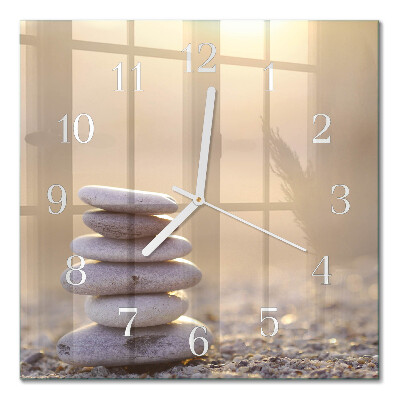 Square wall clock Stones