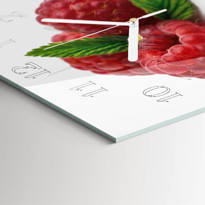 Square kitchen clock Raspberries