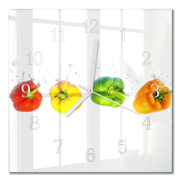 Square wall clock Pepper