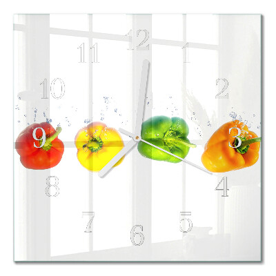 Square wall clock Pepper