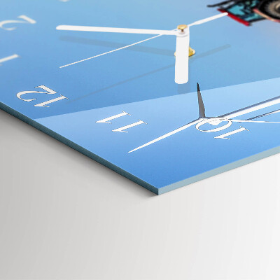 Square kitchen clock Tractor field