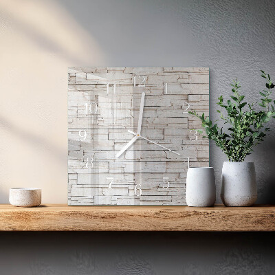 Glass clock square Clinker