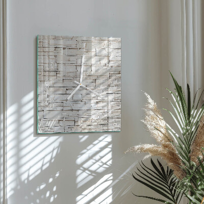 Glass clock square Clinker