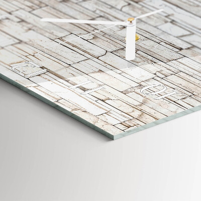 Glass clock square Clinker