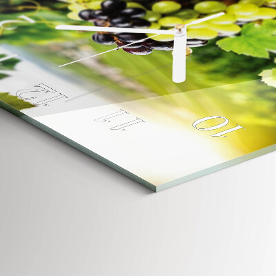 Square wall clock Grape wine
