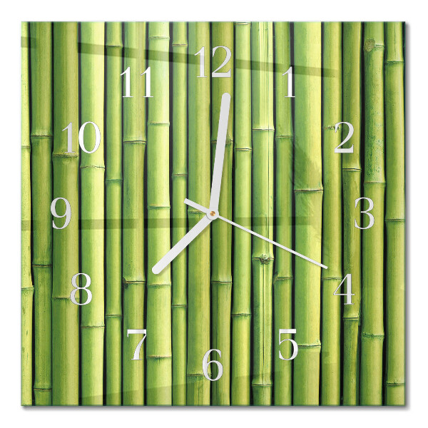 Square wall clock Bamboo