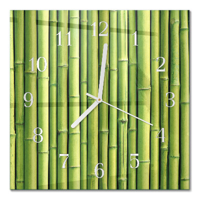Square wall clock Bamboo