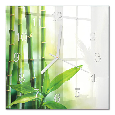 Square wall clock Bamboo