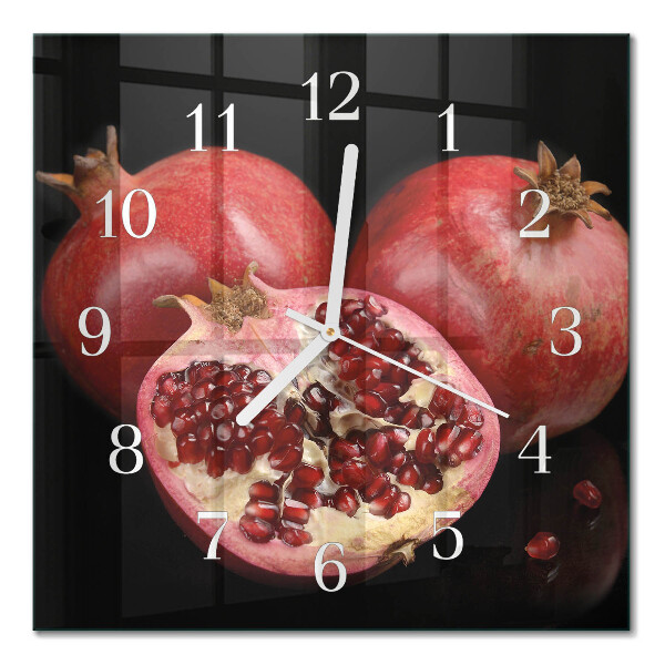 Glass clock square Grenade