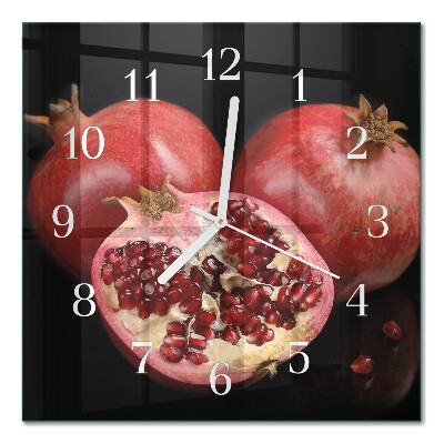 Glass clock square Grenade