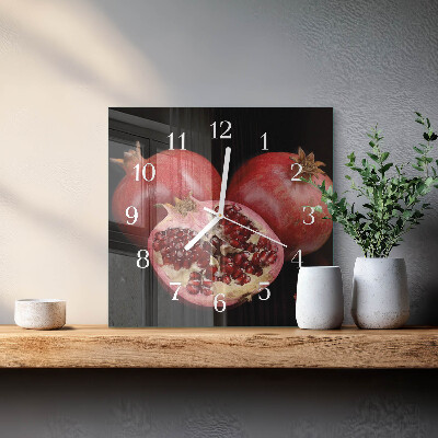 Glass clock square Grenade