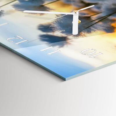 Glass clock square Cotton