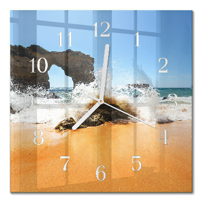 Square kitchen clock Beach