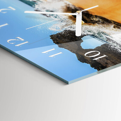 Square kitchen clock Beach