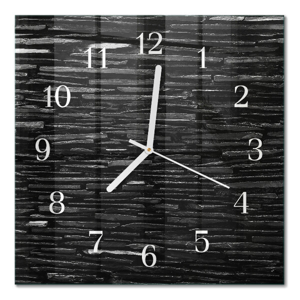 Glass clock square Stones