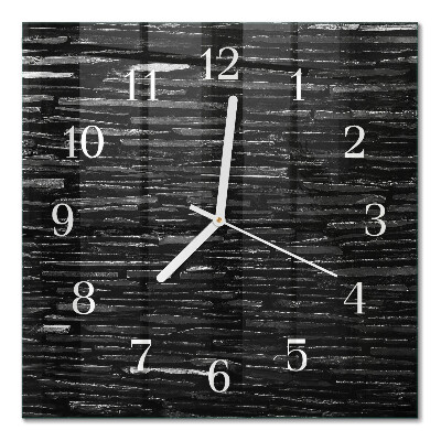 Glass clock square Stones