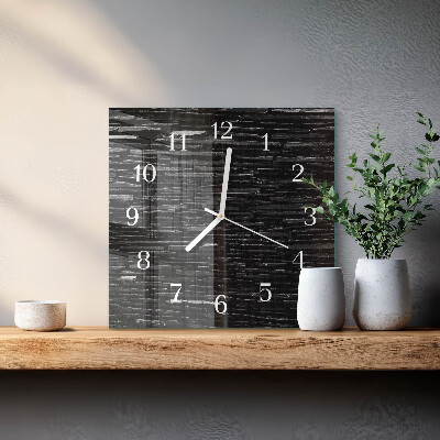 Glass clock square Stones