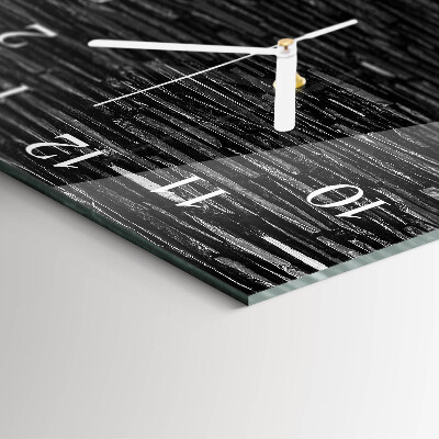 Glass clock square Stones
