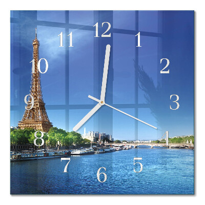 Square wall clock The sky of paris