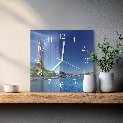 Square wall clock The sky of paris