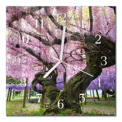 Square wall clock Trees