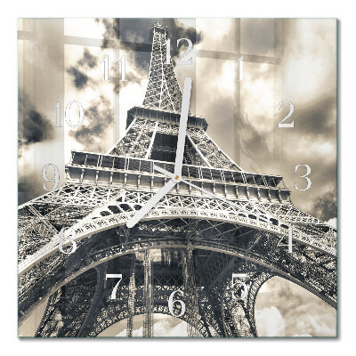Square kitchen clock Eiffel tower