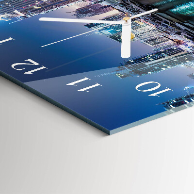 Glass clock square Horizon