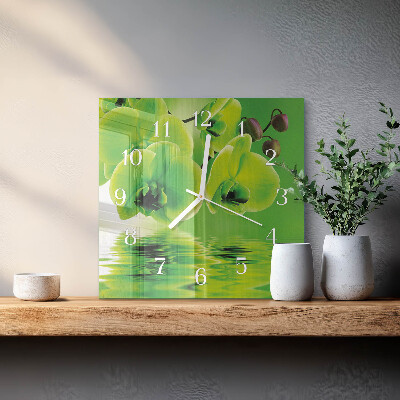 Square kitchen clock Orchid