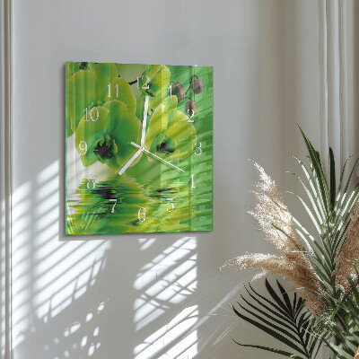 Square kitchen clock Orchid