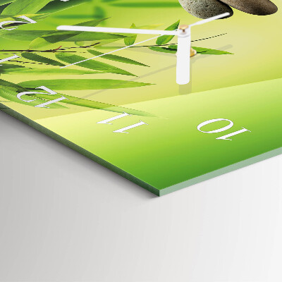 Glass clock square Stones