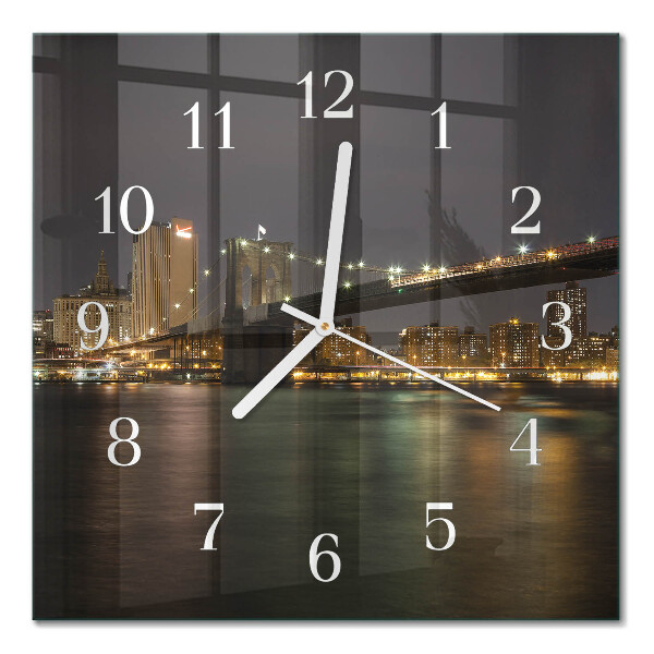 Glass clock square Horizon