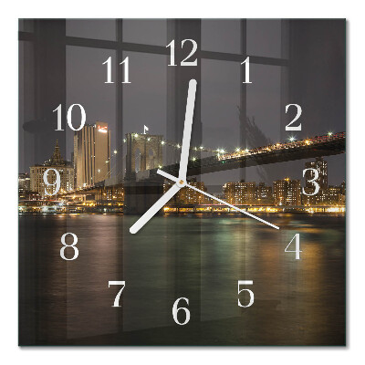 Glass clock square Horizon
