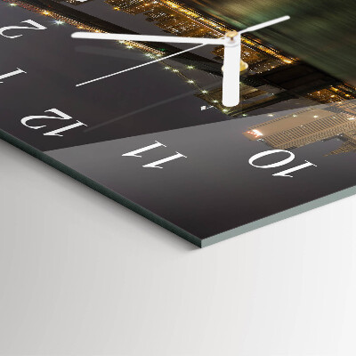 Glass clock square Horizon
