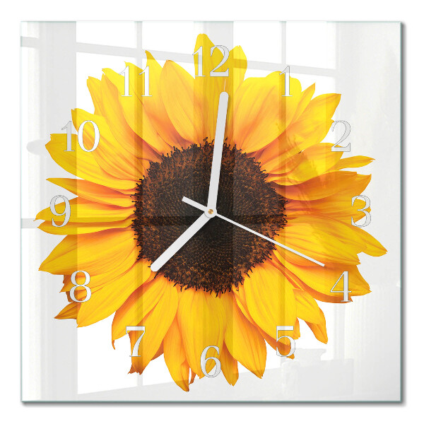 Square kitchen clock Sunflower
