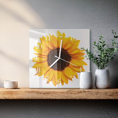 Square kitchen clock Sunflower