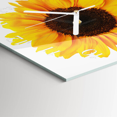 Square kitchen clock Sunflower
