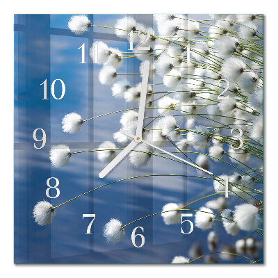 Glass clock square Cotton
