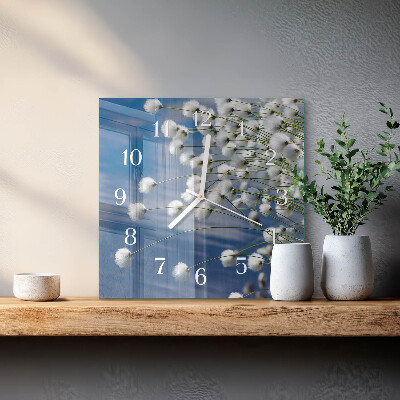 Glass clock square Cotton