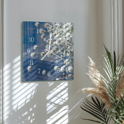Glass clock square Cotton