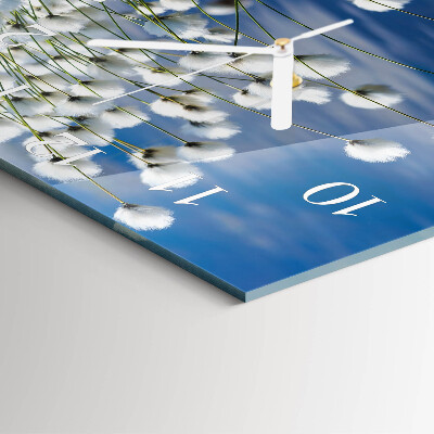 Glass clock square Cotton