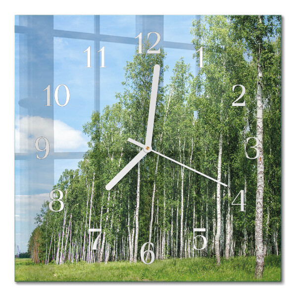 Square wall clock Birches