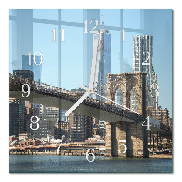 Glass clock square Horizon